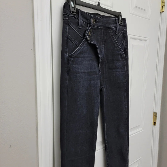 Mother Denim The Right Away Rider Straight Leg Jean In Encounters At Night Sz 27 - Picture 6 of 16